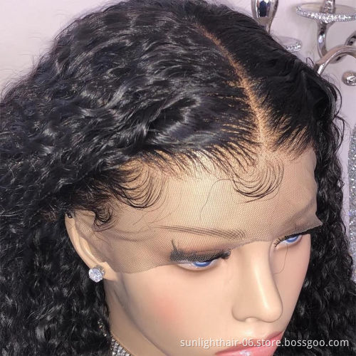 Sunlight 100% human hair wig peruvian curly woman hair extension short brazilian curly human hair wig
